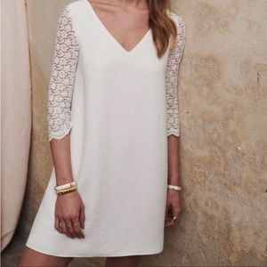 Sezane size 34 white lace dress. EUC.